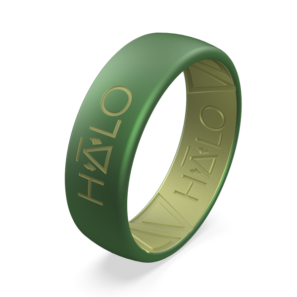 My HALO Ring Green Beret HALO Green and Green Engraved Silicone Ring MyHaloRing
