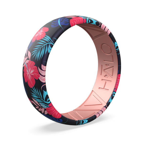 My HALO Ring Floral Candy Floral Pink Silicone Ring MyHaloRing
