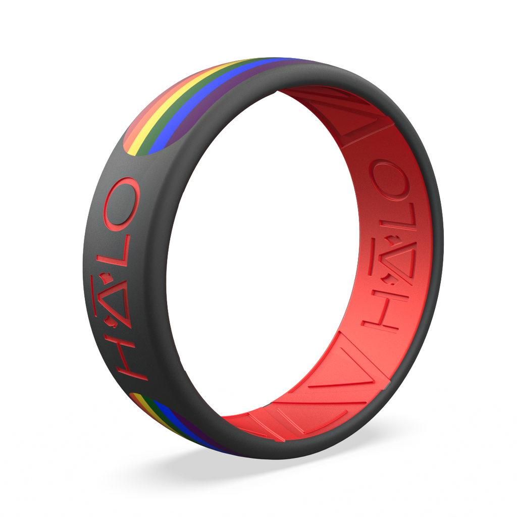 LGBTQI+ Pride Silicone Ring (1st Edition) (Black)