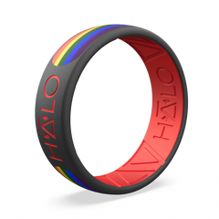 LGBTQI+ Pride Silicone Ring (1st Edition) (Black)