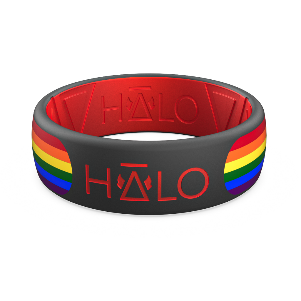 LGBTQI+ Pride Silicone Ring (1st Edition) (Black)
