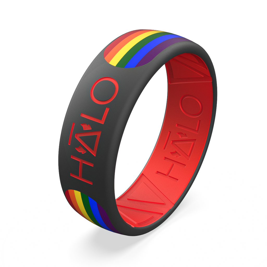 LGBTQI+ Pride Silicone Ring (1st Edition) (Black)
