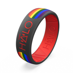 LGBTQI+ Pride Silicone Ring (1st Edition) (Black)