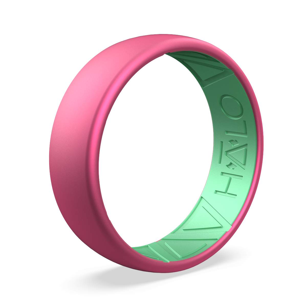 My HALO Ring Bubblegum Forest Pink and Green Silicone Ring MyHaloRing